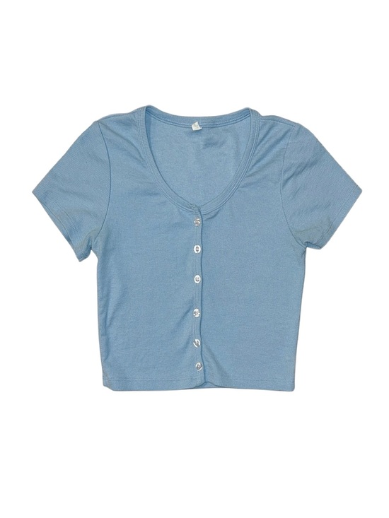SHEIN Tops - SHEIN Women's Blue Short Sleeve Top